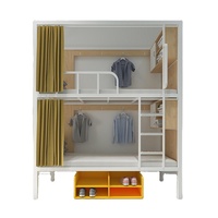 Lit superposé en métal robuste moderne pour jeunes et adultes, lit superposé en fer blanc, lit superposé double, design gain de place, dortoir