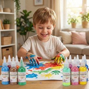 Peinture <span class=keywords><strong>Gouache</strong></span> Lavable pour Enfants, Matériaux Non Toxiques, Couleurs Vives, Idéale pour le Graffiti Mural et les Peintures au Doigt - Vente Chaude - Product Image 5