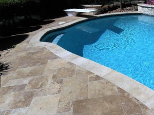 Dalles de bordure de <span class=keywords><strong>piscine</strong></span> en <span class=keywords><strong>travertin</strong></span> poli beige naturel BOTON STONE pour extérieur - Product Image 5