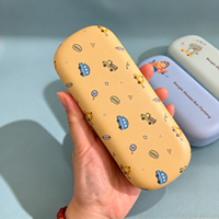 Étui à lunettes rigide personnalisé avec motif de dessin animé mignon, boîte à lunettes portable adorable avec doublure douce pour enfants, adolescents et femmes