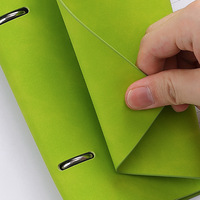 Organiseur de documents en cuir PU souple personnalisé format A4, classeur à feuilles mobiles, couverture de carnet de notes, planificateur, classeur à 3 anneaux