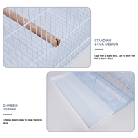 Cage pour les oiseaux, abri métallique blanc pour volaille, panneaux avec fil, convient aux perruches à poules, 4 pièces