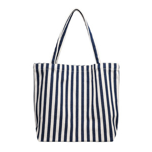 Sac fourre-tout décontracté à grandes rayures artistiques, style forêt, en toile contrastante, sac à main pour femme - Product Image 5
