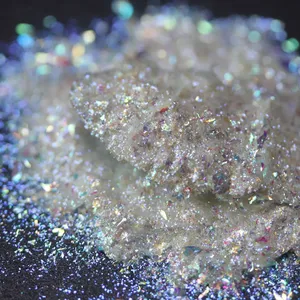 Brillo de Uñas Aurora Iridiscente, Polvo Cromado Efecto Sirena, Escamas Reflectantes Edelweiss, Decoración para Uñas de Gel - Product Image 5