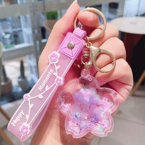 Cute Gifts Acrylic Cartoon Star Shape Ocean Cartoon Charm Moving Acrylic Quicksand Liquid Floater Keychain <b>Accessories</b> Wholesale - Product Image 3