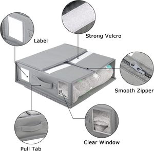 Caja de Almacenamiento Plegable para Ropa de Cama, Organizador de Armario para Ropa, Mantas y Juegos de Sábanas - Product Image 3