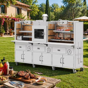 Équipement de <span class=keywords><strong>barbecue</strong></span> extérieur personnalisé en acier inoxydable épaissi, style Argentine Santa Maria, pour feu de bois ou charbon de bois - Product Image 1