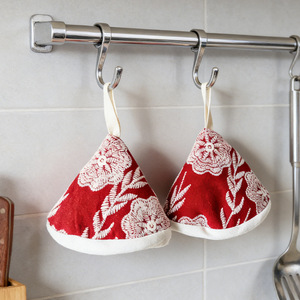 Tapa de olla bordada de algodón de estilo chino, aislante del calor, antiescaldaduras, con diseño de flores redondas, 12 pulgadas - Product Image 4