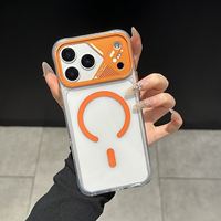 Coque de téléphone hybride TPU PC antichoc, anti-traces de doigts, finition miroir transparente mate magnétique de luxe en gros pour 17 18