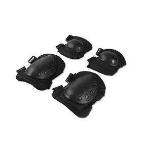 Black Professional Outdoor Sports Tactical Combat Knee and Elbow Protective Pads Sets
