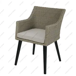 Hotel Use Outdoor Leisure PE Rattan Accent Chairs Furniture Wicker Furniture Rattan Chair KD Aluminum Exterior Rattan Chairs