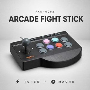จอยสติ๊ก PXN 0082 แบบมีสายสำหรับเล่นเกมต่อสู้ พร้อมปุ่ม Turbo และ Macro สำหรับ PS4 PS3 Xbox One Series X S Switch PC - Product Image 5