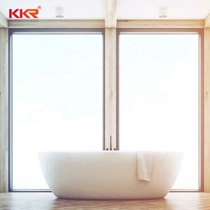 Bañera independiente de piedra redonda, superficie sólida, para baño, <span class=keywords><strong>banera</strong></span> de piedra negra - Product Image 5