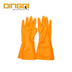 المطاط الأصفر 100% اللاتكس PVC التنظيف المنزلية قفازات مطبخ قفازات من اللاتكس - Product Image 3