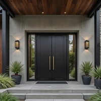 Porte d'entrée de sécurité en acier anti-effraction moderne et robuste pour les bâtiments résidentiels, les appartements, les villas et les bâtiments commerciaux