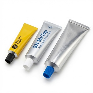 Tubo de Aluminio Plegable con Boquilla Sellada Herméticamente y Tapa Perforadora para Envasado de Pasta de Alimentos de Grado Farmacéutico y Mostaza - Product Image 2