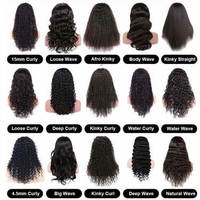 100% perruque de cheveux humains noir femmes vague profonde HD dentelle frontale sans colle pleine dentelle longue longueur perruques de cheveux indiens bruts