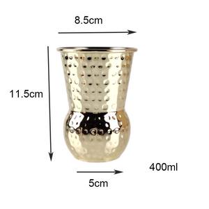 Mug Moscow Mule au design spécial, prix d'usine, pour boissons alcoolisées, plaqué or, diamant martelé, <span class=keywords><strong>sans</strong></span> anse - Product Image 2