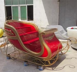 Nouvelle conception 2025, décoration de centre commercial pour Noël, traîneau de Noël commercial, sculptures de traîneau de Père Noël en fibre de verre pour accessoires de décoration de vacances - Product Image 4