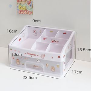 Caja de almacenamiento de escritorio creativa, cajón de tendencia multicapa, estante para estudiantes, caja para recibir maquillaje - Product Image 3
