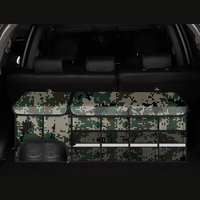 Grand organisateur de coffre de voiture durable et étanche boîte de rangement d'accessoires de fourgonnette berline SUV multi-compartiments en matériau Oxford