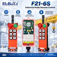 Sistem Remote Control Crane Nirkabel 433MHz F21-6S 6 Tombol Telekontrol Hoist Industri untuk Pengangkatan Gantry Jembatan