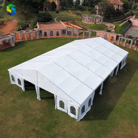Tente de mariage 30x50m, chapiteau extérieur en aluminium pour 300-500 invités, couverture en PVC blanc, réception de fête, banquet, événement