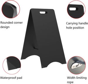 Black <span class=keywords><strong>Metal</strong></span> A Frame Pizarra Sign Sidewalk Sandwich Board Outdoor - Product Image 2