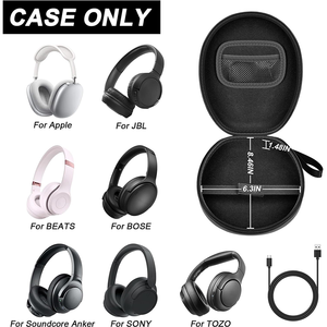 Estuche de transporte de carcasa dura al por mayor para Sony/XM5/<span class=keywords><strong>CH520</strong></span> bolsa de almacenamiento de viaje EVA portátil para auriculares over-ear - Product Image 6