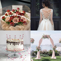 Nouvelle Arrivée Guirlande Moderne Iridescente AB Perles Blanches 6-8mm Chaîne de Perles Haute Brillance Décoration Fantaisie pour Arbre de Mariage Centre de Table de Fête