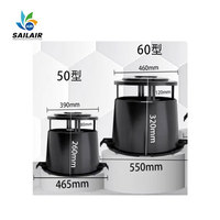 Ventilateur d'extraction axial de toit Sailair Upblast pour cuisine commerciale, résistant à la graisse, avec coupe-feu intégré, 12 pales, diamètre en acier au carbone