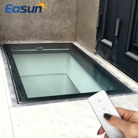 Easun Fenêtre de toit plate moderne en alliage d'aluminium à persiennes automatiques, marchepied antidérapant, verre feuilleté, conception robuste pour charges lourdes 5