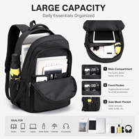 Tas Ransel Oxford Kapasitas Besar Pria, Tas Laptop Travel Anti Air dengan Pengisian Daya USB, Tas Sekolah Multi Kantong, OEM ODM