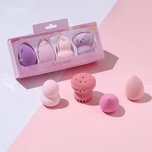 Hai mặt sứa làm sạch mặt rửa công cụ trang điểm bọt biển Bộ Quà Tặng Silicone bạch tuộc mặt làm sạch rửa mỹ phẩm miếng bọt biển Bộ - Product Image 2