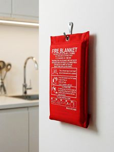 Manta Ignífuga de Emergencia para Laboratorio, 1m, Retardante de Fuego, para <span class=keywords><strong>Hogar</strong></span> y Cocina, Certificación CE - Product Image 6
