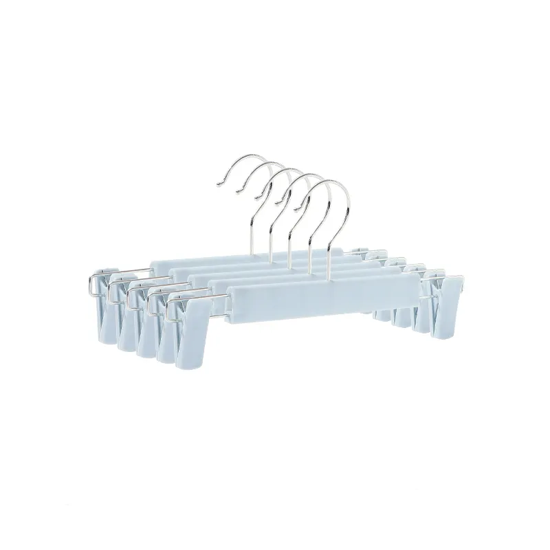 High Quality Kids Pant Hangers Plastic Clothes Drying Rack Clip Hangers For Pants