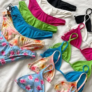 Produttori di bikini personalizzati costumi da bagno personalizzati per le donne all'ingrosso costumi da bagno tessuto stampa da donna costumi da bagno 2024