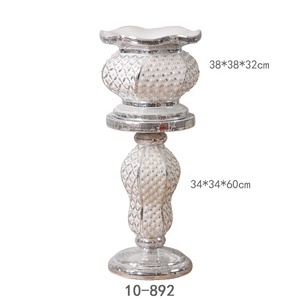 <span class=keywords><strong>Vase</strong></span> à perles en fibre de verre et diamant blanc, avec support de colonne, décorations de salon, Style européen, de haute qualité - Product Image 6