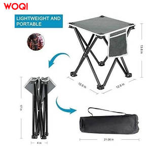 Silla Plegable de Pesca Woqi, Color Gris Espacial, Tela Oxford 600D, Capacidad de 400 Libras, Silla de Exterior de Forma Rectangular - Product Image 2