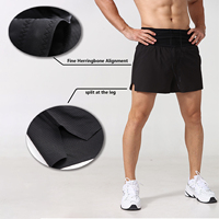 Short de sport multifonctionnel à séchage rapide pour hommes Pantalon de fitness à taille élastique 100% polyester tissé de bonne qualité