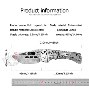 ปลอกมีดต่อสู้คุณภาพสูง ใบมีดสแตนเลส ด้ามจับสแตนเลส ความหนา 6.5 มม. รับประกัน 1 ปี สำหรับงาน DIY - Product Image 6