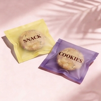 Sacs en plastique transparents givrés thermoscellables personnalisés, imprimés avec votre logo, pour aliments, bonbons ou biscuits, emballage individuel