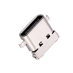 USB 3.1 Type <strong>C</strong> 24 Pin Female <strong>Connector</strong> Sinking Plate Horizontal SMT+DIP Mounting <strong>Double</strong> Shell USB <strong>Connector</strong> - Product Image 4