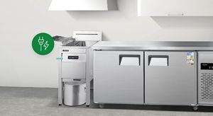 Friteuse électrique monophasée 22L à double chauffage et contrôle numérique 1 ° Réservoir d'huile commercial facile à nettoyer, sans chaleur d'échappement, réglable - Product Image 2