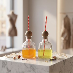 Carafe en plastique personnalisée avec ouvre-bouteille et bouchon en bois, vaisselle de bar réutilisable pour les fêtes, design moderne - Product Image 3