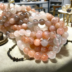 Piedras Preciosas Naturales Pulimentadas, Mezcla de Piedras de Luna, Cuentas Sueltas Redondas de 8 mm, Multicolores, para Hacer Joyas, Pulseras con Cuentas, Collares de Moda - Product Image 2