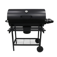 Grand barbecue portable de luxe en métal sur roulettes pour l'extérieur et le camping