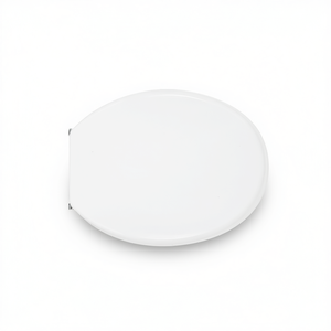 Asiento de Inodoro Redondo de Plástico Blanco con Bisagras de Cierre Lento para Baño - Product Image 3