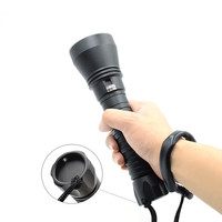 Lampe torche puissante pour la pêche sous-marine XHP70 LED, 3000 lumens, lanterne de plongée rechargeable, torche étanche IPX8, 80 m sous l'eau