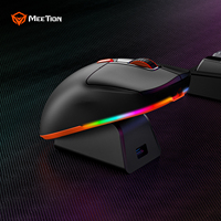 Souris sans fil Meetion GW38 RGB 2,4 GHz rechargeable DPI 8000 Souris gamer à charge magnétique Souris de jeu tri-mode pour ordinateur PC